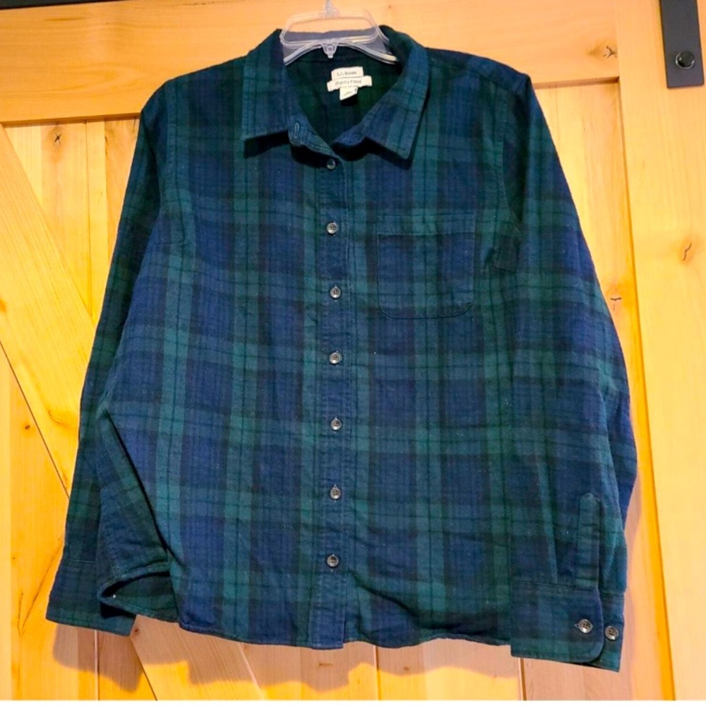 Men's Scotch Plaid Flannel Shirt, Traditional Fit Tall Medium